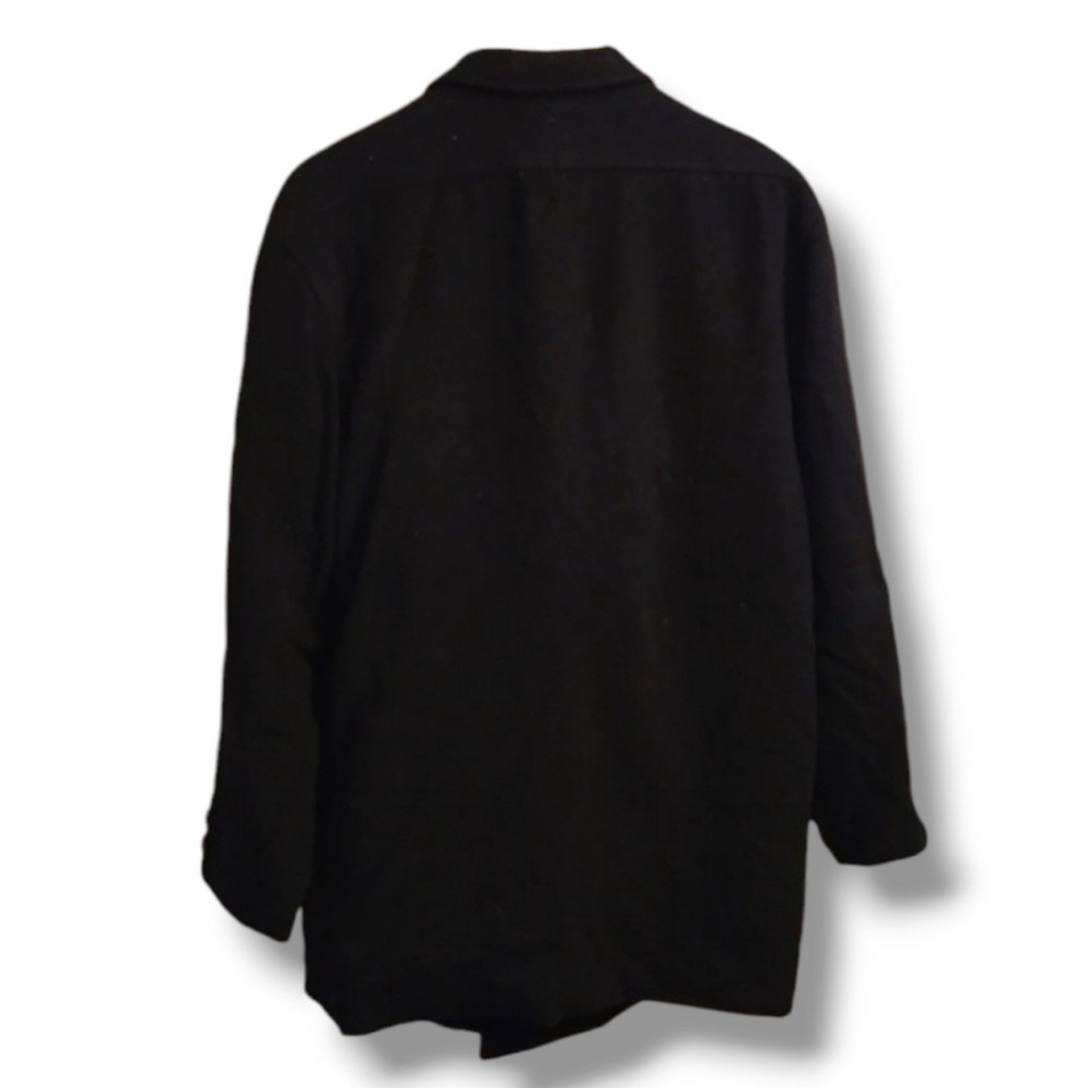 Pierre Balmain Paris Black Wool Double Breasted Coat - Picture 3 of 16